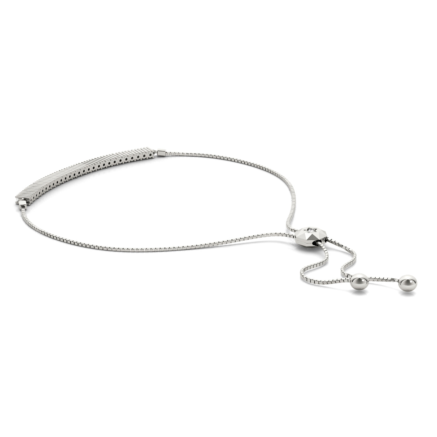 14kw Diamond Adjustable Bracelet