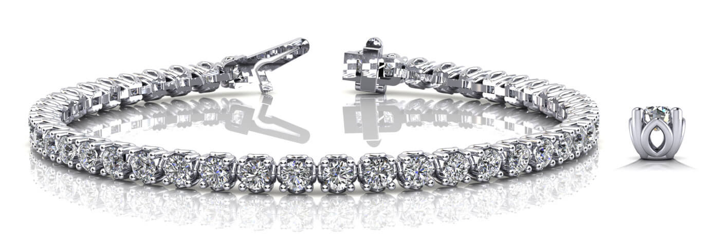 4 Prong Inline Bracelet