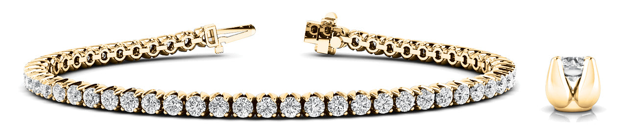 4 Prong Inline Bracelet