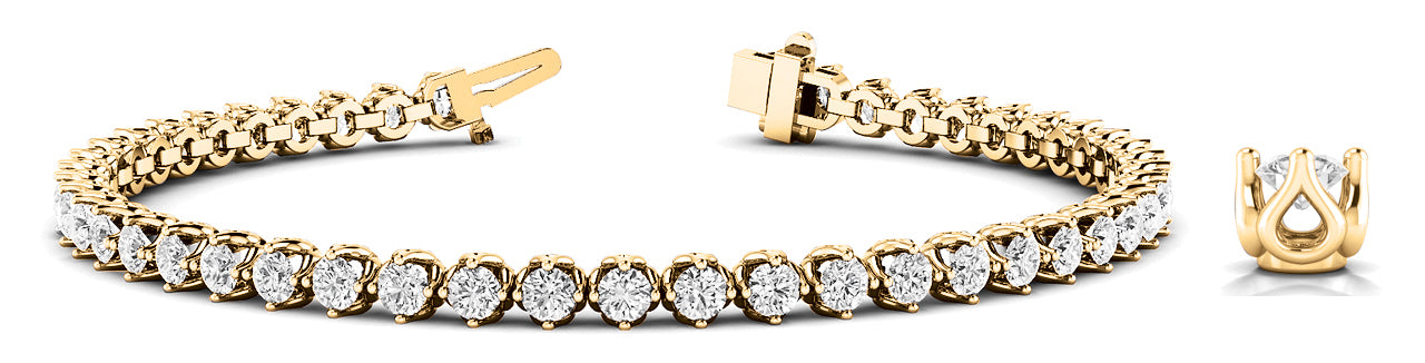 4 Prong Inline Bracelet