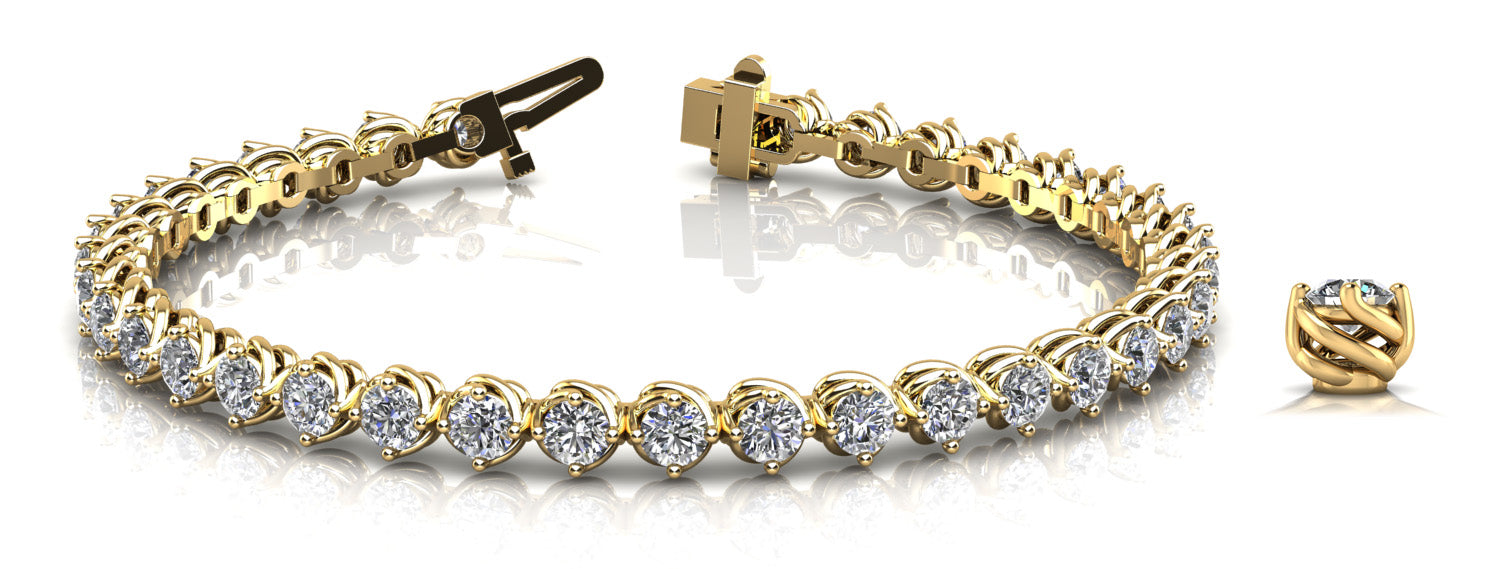 4 Pr In Line Tennis Bracelet