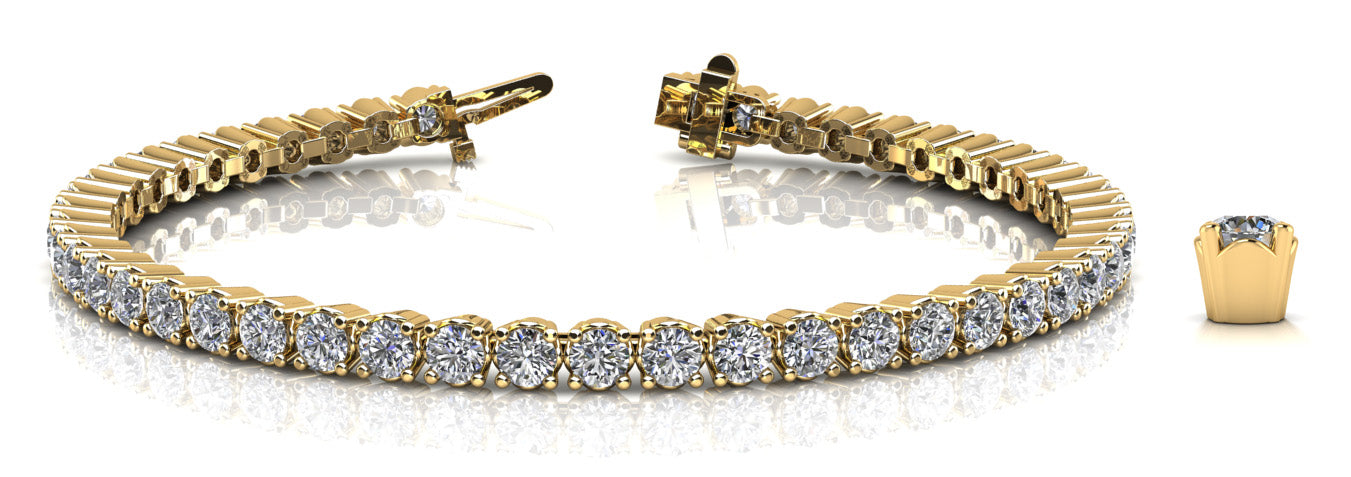 4 Pr In Line Tennis Bracelet