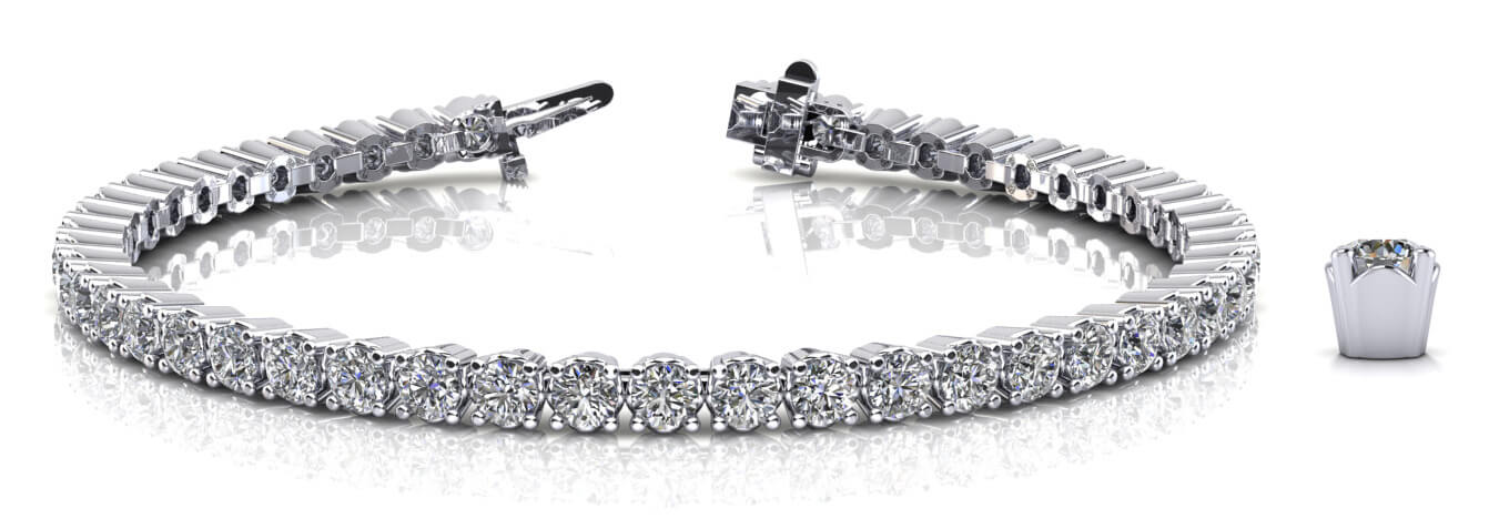 4 Pr In Line Tennis Bracelet
