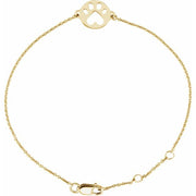14k Yellow Our Cause For Paws 7' Bracelet