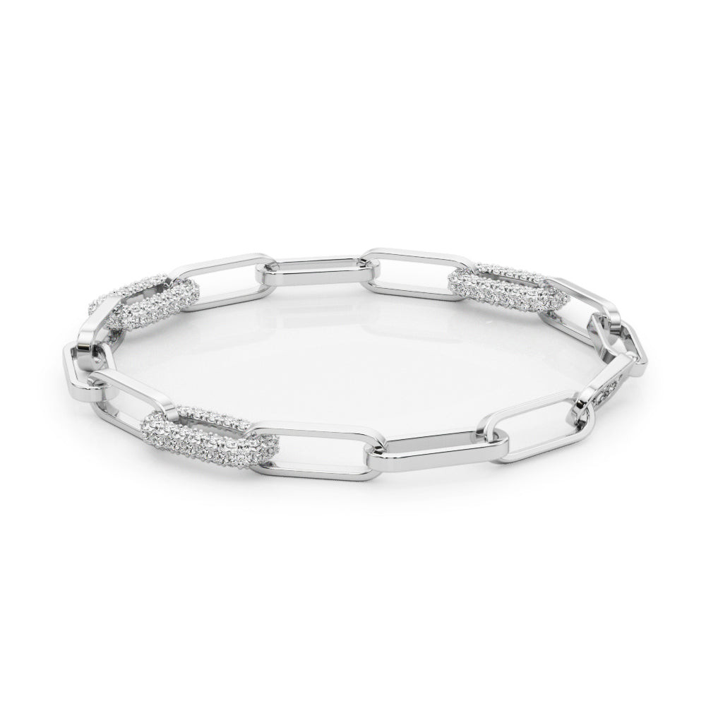 Paper Clip Dia Bracelet