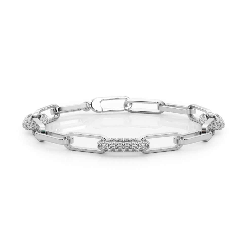 Paper Clip Dia Bracelet