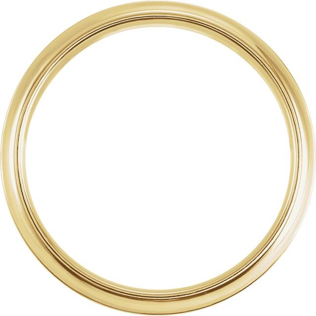14K Yellow 6 mm Double Milgrain Half Round Band  Size 9