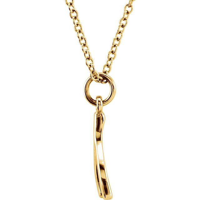 18k Yellow Vermeil Tiny Posh® Wishbone 16-18' Necklace