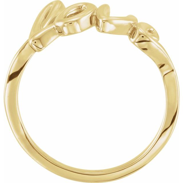 14K Yellow Love Ring