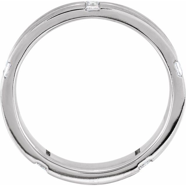 14K White 5/8 CTW Natural Diamond Band Size 8.5