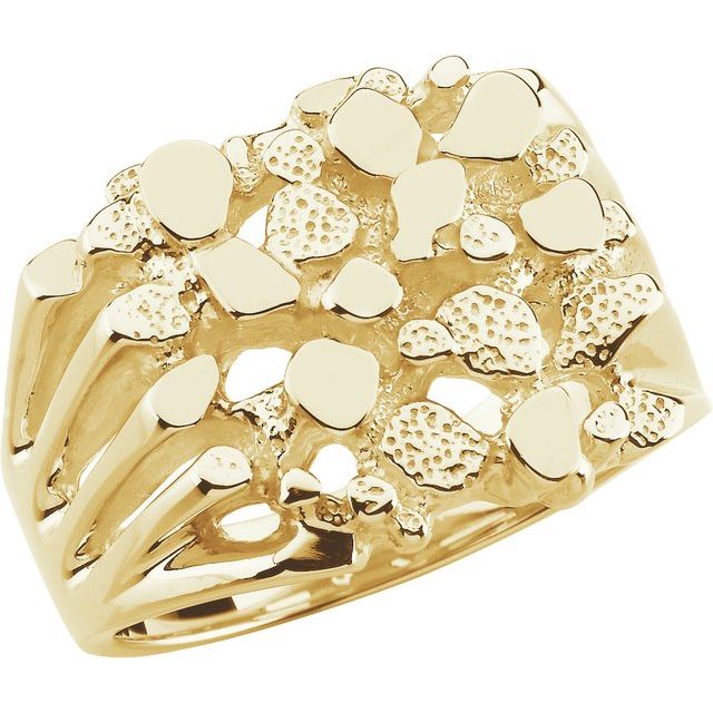 14K Yellow Nugget Ring
