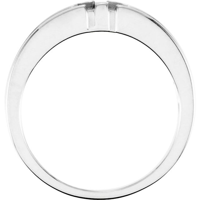 Sterling Silver 8 mm Grooved Cross Band Size 10