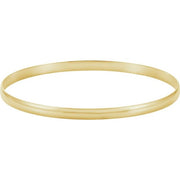 14k Yellow 6 Mm Half Round Bangle 7 3/4' Bracelet