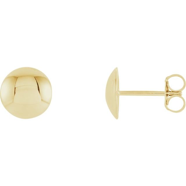14K Yellow Circle Earrings