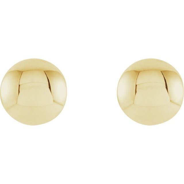 14K Yellow Circle Earrings