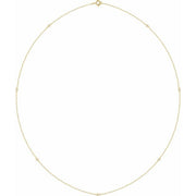 14K Yellow 1/4 CTW Lab-Grown Diamond 7-Station 24' Necklace