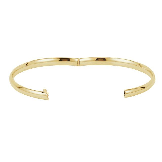 14K Yellow 4.7 mm Hinged Bangle 7' Bracelet