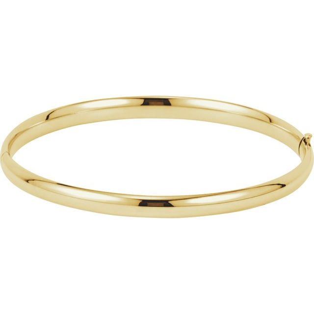 14K Yellow 4.7 mm Hinged Bangle 7' Bracelet