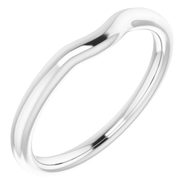 14K White Band for 4.8 mm Round Ring