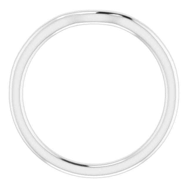 14K White Band for 4.8 mm Round Ring