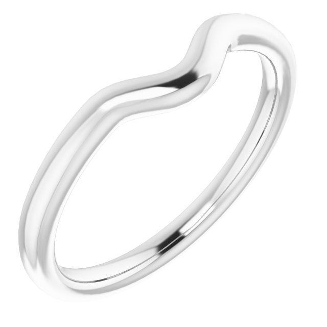 14K White Band for 7x5 mm Oval Ring