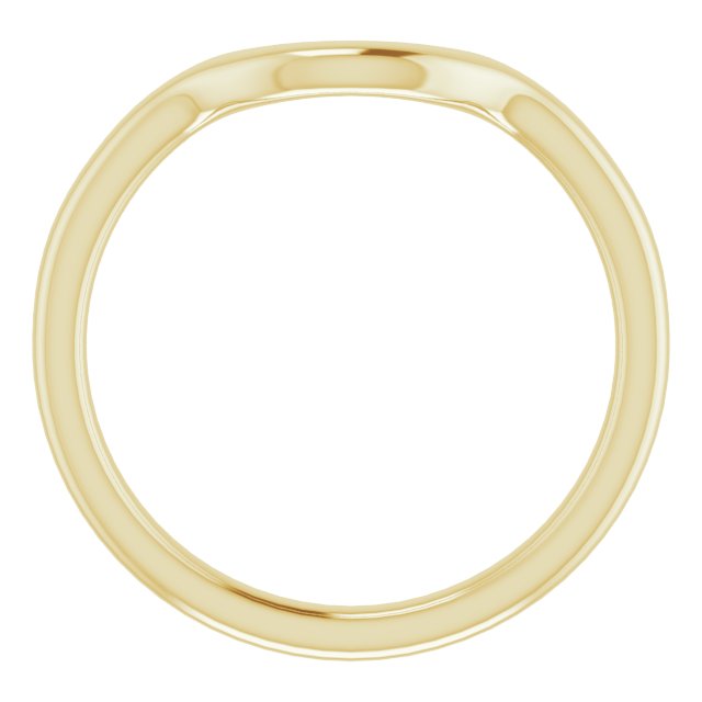 14K Yellow Band for 10x8 mm Oval Ring