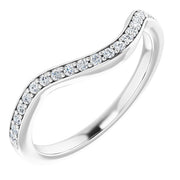 14k White 1/6 Ctw Natural Diamond Band