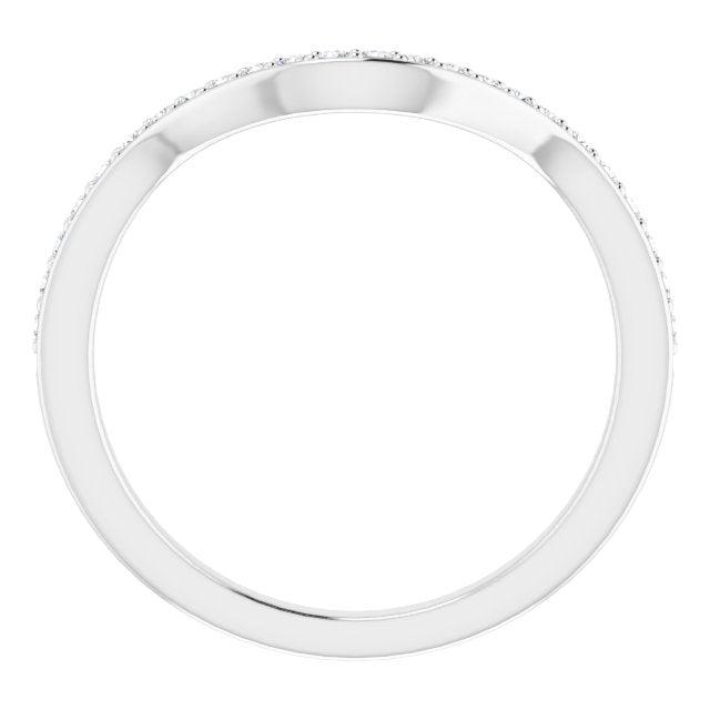 14k White 1/6 Ctw Natural Diamond Band