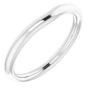 14k White Band For 5.5 Mm Round Ring