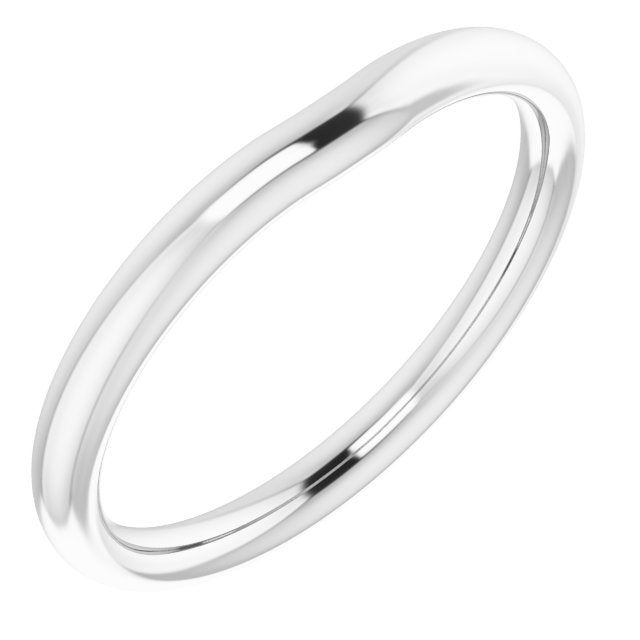14k White Band For 5.5 Mm Round Ring