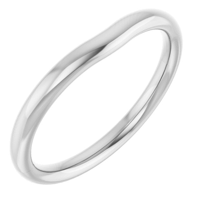 14k White Band For 6 Mm Round Ring