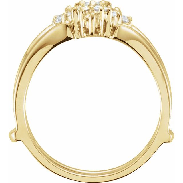 14K Yellow 1/4 CTW Natural Diamond Ring Guard
