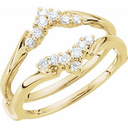 14K Yellow 1/4 CTW Natural Diamond Ring Guard