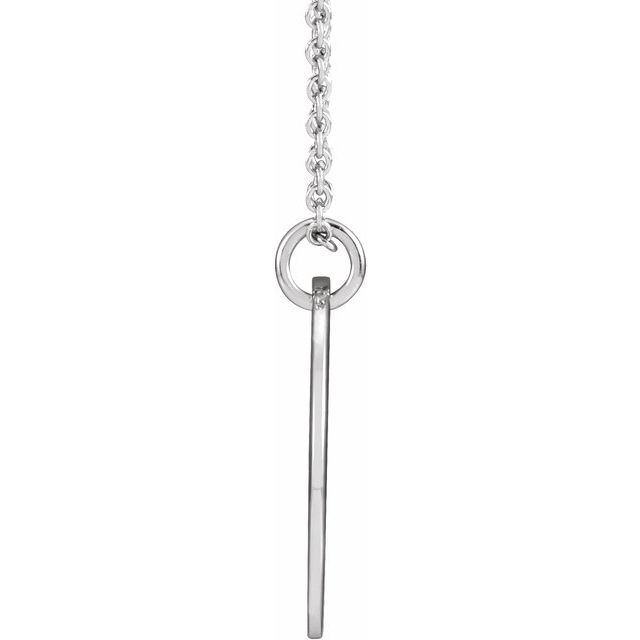 Sterling Silver Engravable Pierced Cross Disc 16-18' Necklace