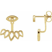 14K Yellow Geometric  Stud Earrings & Ear Jackets
