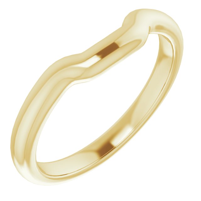 14k Yellow Band For 7x5 Mm Emerald Ring