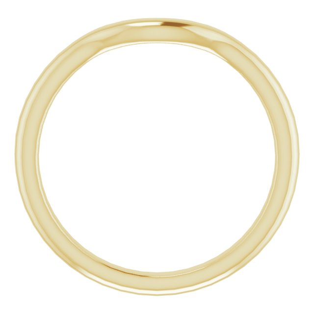 14k Yellow Band For 6.5 Mm Round Ring