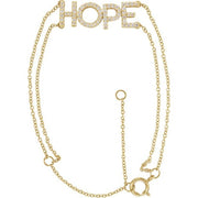 14K Yellow 1/4 CTW Natural Diamond Hope 5-7' Bracelet