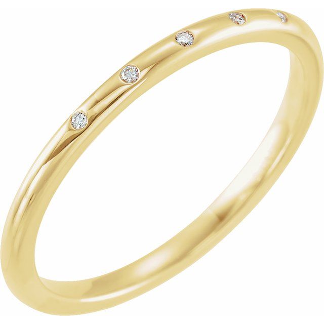 14K Yellow .02 CTW Natural Diamond Band Size 11