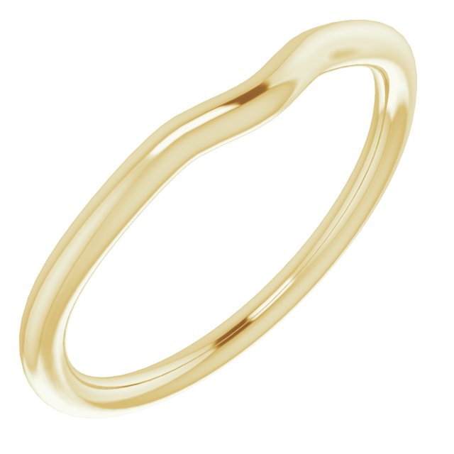 14k Yellow Band For 7x5 Mm Oval Ring
