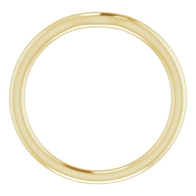 14k Yellow Band For 7x5 Mm Oval Ring