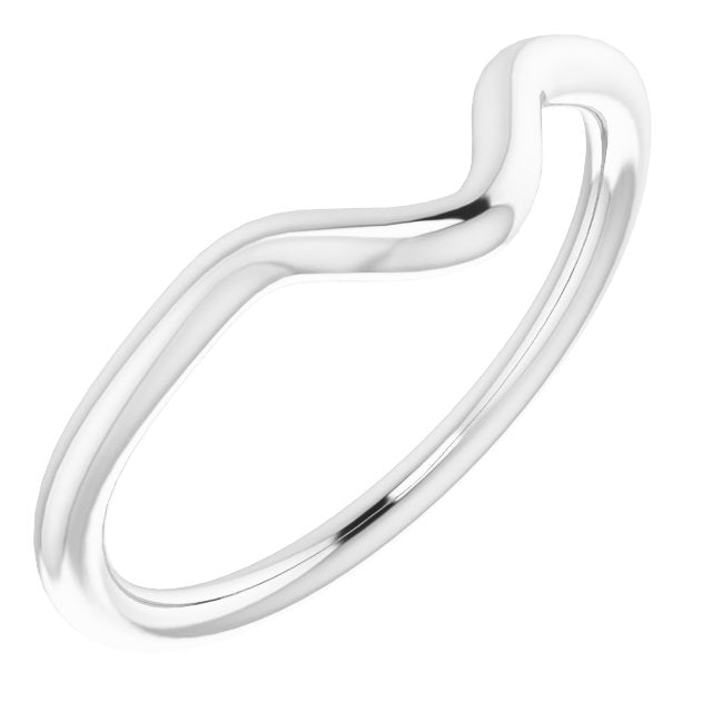 14k White Band For 12x6 Mm Marquise Ring