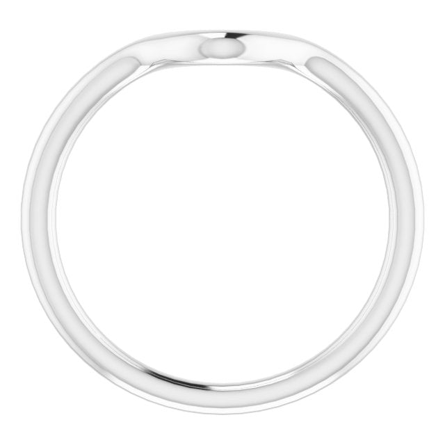 14k White Band For 12x6 Mm Marquise Ring