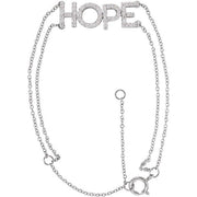 14K White 1/4 CTW Natural Diamond Hope 5-7' Bracelet