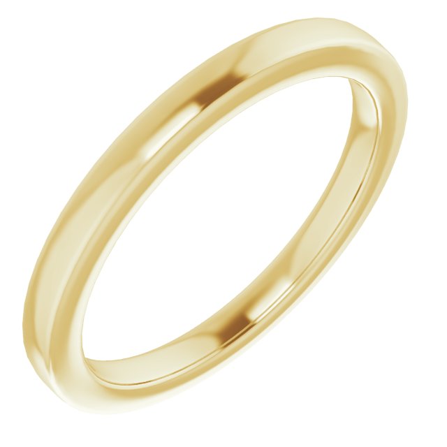 18k Yellow Band For 6 Mm Round Ring