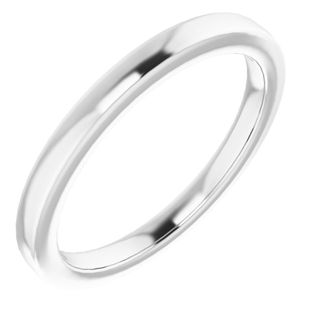 14k X1 White Band For 6 Mm Square Ring
