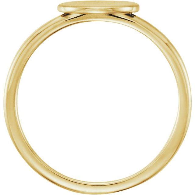 14k Yellow Be Posh® Engravable Signet Ring