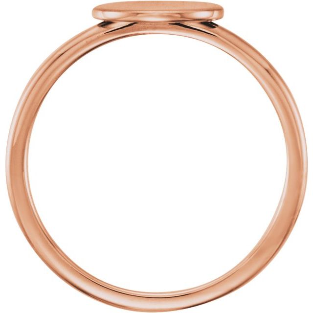 14k Rose Be Posh® Engravable Signet Ring