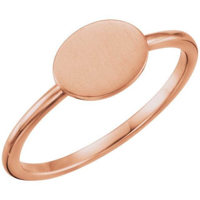 14k Rose Be Posh® Engravable Signet Ring