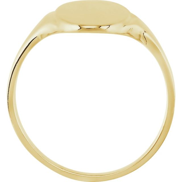 14K Yellow Oval Signet Ring